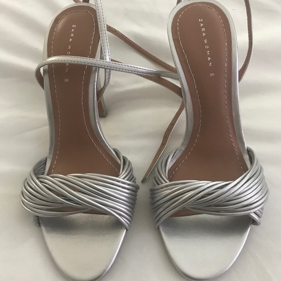 zara silver sandals